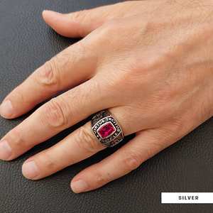 Bague Maçonnique BOJ 044 Personnalisée Unisexe, Bague Chevalière Maître Maçon du Texas, Style Hip Hop Argenté, Prix Bas - Product Image 2