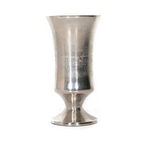 Vase décoratif en métal martelé argenté, centre de table, compotier, pour mariage et décoration intérieure, pot à fleurs conique de luxe - Product Image 3