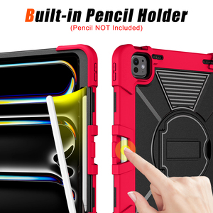 เคสแท็บเล็ตกันกระแทกอย่างดีสำหรับ <span class=keywords><strong>iPad</strong></span> <span class=keywords><strong>Pro</strong></span> 13 M4/M5 พร้อมขาตั้งแบบมั่นคง สายสะพายไหล่ 3 ชั้น สำหรับโรงเรียนและธุรกิจ - Product Image 6