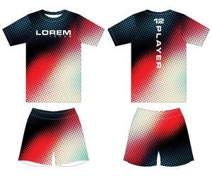 ชุดฟุตบอลพิมพ์ซับลิเมชันของผู้ชายผ้าแห้งเร็วสไตล์โพลีเอสเตอร์ - Product Image 1