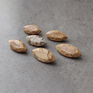 Pierre précieuse authentique Biscuit Jasper, taille facettes, forme Marquise, calibrée, qualité AAA+, pour la fabrication de bijoux - Product Image 1