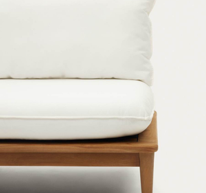 Juego de Sofás de Jardín en Forma de L de Lujo, Estilo Tropical, con Estructura de Madera de Teca Maciza, Cojines Gruesos, para Villa, Resort, Patio, Terraza, Exterior Moderno - Product Image 5