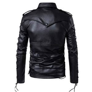 Veste en cuir pour hommes Veste durable pour hommes respirante Vente en gros de cuir synthétique pur coupe-vent avec personnalisation - Product Image 3