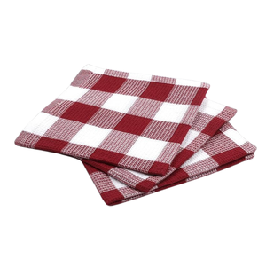 Waffle Pattern 45x60 CM Quick-Drying Checkered Cotton <b>Kitchen</b> <b>Towels</b> Rectangle Woven Machine Wash Black White Pattern 6 Pack - Product Image 5