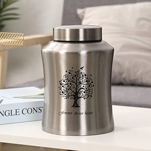 Antique Styled Aluminum <b>Keepsake</b> Funeral Cremation Urn <b>Memorial</b> Ash Container Featuring Artistic Finish And Fine Surface - Product Image 2