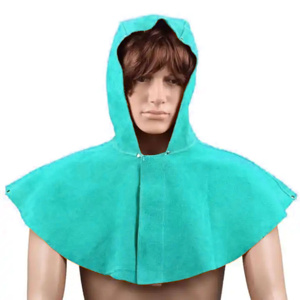 Casquette de sécurité industrielle robuste la plus vendue, équipement de protection de soudage en cuir croûte ignifuge de haute qualité, certifiée CE - Product Image 4