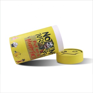 Yellow Printed Custom Cylinder <b>Box</b> For Halloween - Product Image 2