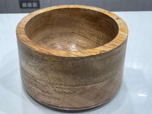 Ensaladera de Madera de Acacia Pulida de Alta Calidad, Diseño Único de Esmalte, Estilo Vintage, Hecha a Mano para Campamentos y Fiestas, India - Product Image 4