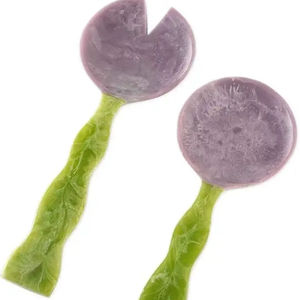 Juego de Cubiertos de Resina Hechos a Mano con Aspecto de Mármol, Servidor de Ensalada o Cuchara, Utensilios de Cocina de Alta Calidad - Product Image 1