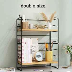 Premium Quality Modern Bathroom Wall Shelf with Wooden Board and Metal <b>Frame</b> for Compact Storage Available For Sale - Product Image 1