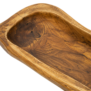 ARTERRA Bol décoratif en bois de teck fait main, durable, multifonctionnel, de forme bateau, de style moderne et écologique, de qualité supérieure, pour la maison - Product Image 3