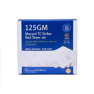 Juego de Sábanas de Microfibra TC Estándar de 125 g/m² con Rayas, Tamaño Doble/Queen, para Hotel y Hogar, Incluye Funda de Almohada Elegante - Product Image 2