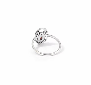 Unique Spider Designed <b>925</b> <b>Silver</b> <b>Ring</b> with Oval Red Garnet Gemstone Vintage Style Jewelry for Everyday & Any Occasion Wear - Product Image 3