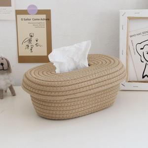 Boîte à mouchoirs rustique en jute faite à la main – Porte-mouchoirs décoratif naturel pour hôtels et restaurants - Product Image 5
