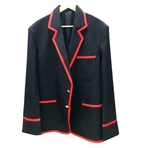 Customized <b>Women</b> Sorority Fraternity Heritage Masonic Regalia Greek Apparel White Blazer <b>Coat</b> <b>Women's</b> Black Red Trim Notched - Product Image 1