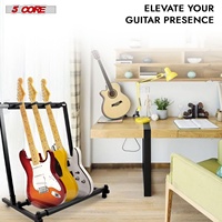 Rak Gitar Multi Gitar 5 Core Metal, Stand Lantai 3 Slot, Adjustable Flying V Holder