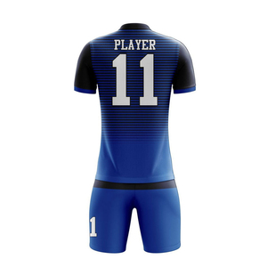 Maillot de football personnalisé pour homme, rayé, sublimé, avec numéro de joueur, anti-transpiration, manches courtes, coupe athlétique - Product Image 2