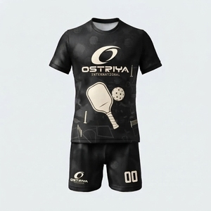 Uniforme de Pickleball para Hombre, Económico, 100% Poliéster, con Logotipo Personalizado Impreso por Transferencia de Calor, Protección UV, Cuello Redondo, Cintura Elástica y Pantalones Cortos - Product Image 3