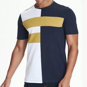 Camiseta de manga corta para hombre, color verde oliva, corte ajustado, con cremallera lateral, informal, de punto, con cuello redondo. - Product Image 5
