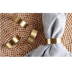 Anneau de serviette en métal de haute qualité pour restaurant et hôtel, finition dorée, porte-serviettes unique, accessoires de vaisselle - Product Image 2