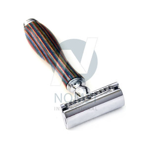 Custom Wood Handle Men's Safety <b>Razor</b> with <b>Single</b> <b>Blade</b> for Underarm Shaving - Product Image 5