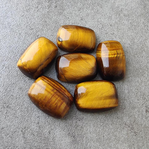 Natural Tiger Eye Cabochon Rectangle <b>Cushion</b> Flat <b>Back</b> Calibrated Gemstone for Jewelry Making All Sizes Available - Product Image 5