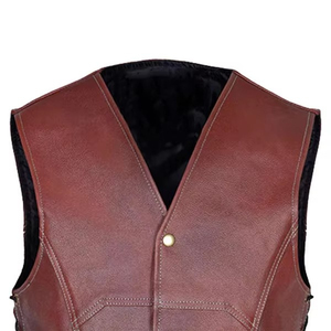 Top Seller Best Western Cowboy Leather Windproof High Quality High Street Men's <b>Vest</b> & Waistcoat From Pakistan - Product Image 4