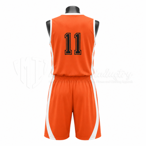 Fabricante de Uniformes de Baloncesto Personalizados en Color Naranja, Conjunto de Camisetas de Baloncesto Sublimadas, Proveedor de Ropa de Baloncesto para Equipos OEM ODM - Product Image 2