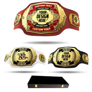 Ceintures de championnat de lutte mondiale WBC personnalisées avec logos, sangle en cuir durable de haute qualité, taille adulte ANAAIF - Product Image 2