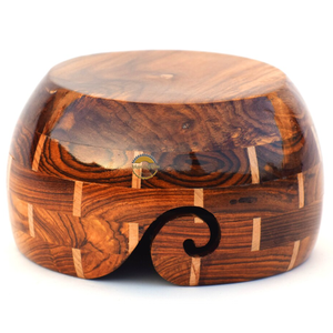 Cuenco de Hilo de Madera Estilo Antiguo, de Teca Pulida Jali, con Decoración Tallada Ovalada, Soporte para Regalos, Hogar, Cocina, Animal, de AYAANS - Product Image 3