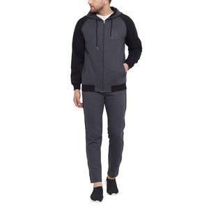 Survêtements d'hiver de haute qualité à capuche 100% coton pour hommes, ensemble 2 pièces, tendance, sport, fitness, taille élastique, unisexe, décontracté - Product Image 6