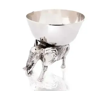 Bol à champagne en aluminium en forme d'éléphant pour refroidir les bouteilles, utilisation à la maison et lors de fêtes, bol à champagne pour le glace - Product Image 1
