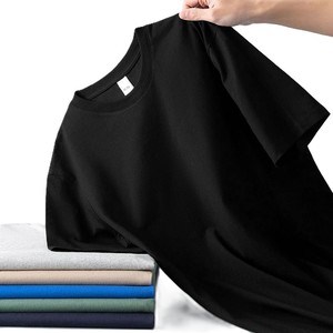 T-shirt décontracté à manches courtes pour homme, style coréen, grande taille, broderie personnalisée OEM, prix d'usine Chine Bangladesh - Product Image 2