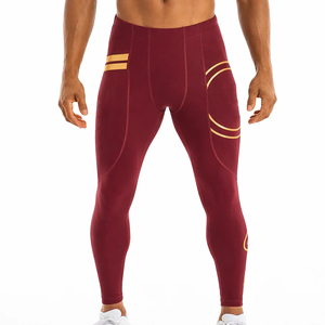 Pantalon de sport moulant en polyester pour homme avec logo personnalisé, séchage rapide, respirant, pour la gym, l'entraînement et la course à pied - Product Image 1