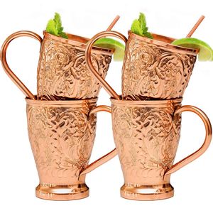Reusable Handmade <b>Copper</b> Mule Mug Hammered Drinking <b>Cup</b> for Cocktails Cold Coffee Beer and Juice Serving Use - Product Image 6