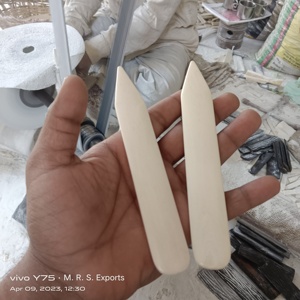 Natural Bone Folder Paper Creaser Bookbinding <b>Tool</b> <b>Leather</b> Craft Burnisher Origami Folding <b>Tool</b> From Wholesale Manufacturer - Product Image 5
