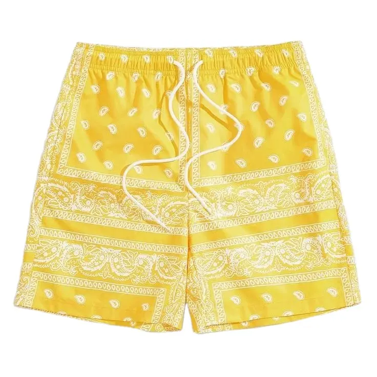 Calção de banho de secagem rápida com estampa personalizada por atacado, shorts sublimados estampados vintage para homens, shorts de secagem rápida estampados por sublimação