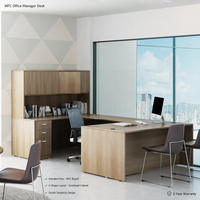 Table de direction de bureau MFC de taille standard, style élégant et simplicité, bureau de direction