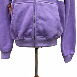Sweat à capuche surdimensionné à épaules tombantes pour homme, avec logo personnalisé imprimé en sérigraphie, en molleton épais avec fermeture éclair. - Product Image 5
