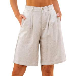 Shorts Chino Bermuda Frankie para Mujer, Shorts Casuales de Cintura Alta, Shorts de Verano de Algodón para Mujer, Shorts de Moda - Product Image 5