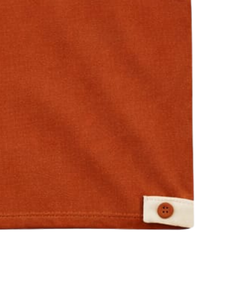 Men <b>Rust</b> Orange Sleeveless Tank <b>Top</b> & Matching Shorts Set Summer Cotton Outfit Contrast Cream Trim Drawstring Two Piece Set - Product Image 4