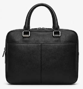 Gravs Black Genuine Leather Large Laptop Briefcase Business Office <b>Bag</b> Mens <b>Work</b> Daily Used Waterproof Durable Stylish Wholesale - Product Image 1