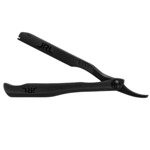 JRL Precision Styling Razor Grey Professional Stainless Steel <b>Barber</b> Straight Edge Razor Magnetic <b>Blade</b> Holder Custom Logo - Product Image 3