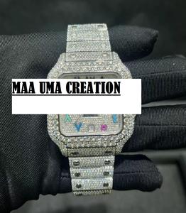 luxury <b>watch</b> VVS Moissanite Diamond Business <b>Watch</b> Stainless Analog Dial Display Automatic Movement - Product Image 1