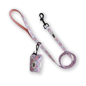 Pettorina Premium per Cuccioli XXS con Stampa Personalizzata a Sublimazione, Pettorina Rosa a Quadretti per Cani Piccoli, Chihuahua, Gatti con Guinzaglio - Product Image 4