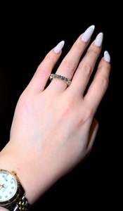 ราคาโรงงานขายส่ง เครื่องประดับโมอิสซาไนต์แบบประดับเพชรเต็มวง 925 เงินแท้ เครื่องประดับเพชรฮิปฮอป แหวนโมอิสซาไนต์แบบ Eternity - Product Image 4