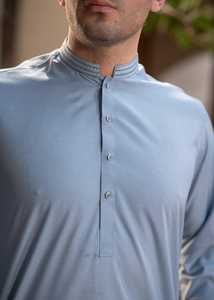 Ensemble de salwar kameez de luxe pour hommes, vêtements indiens et pakistanais, tenue traditionnelle en coton classique pour l'Aïd, couleurs et tailles personnalisées - Product Image 2