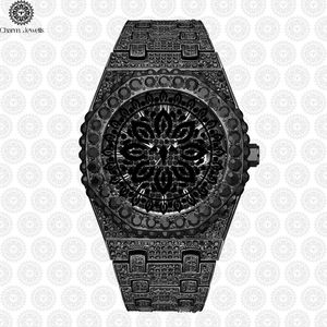 Reloj Mecánico de Lujo Charm Jewells para Hombre, en Acero Inoxidable Dorado, Caja Cuadrada de 40mm, Cierre Oculto con Botón, Luminoso y Moderno - Product Image 4