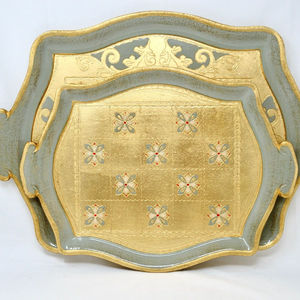 Fabulosa bandeja decorativa de mesa con diseño marroquí, estilo antiguo mogol, bandeja plateada para servir comida y aperitivos para el hogar y hoteles. - Product Image 5