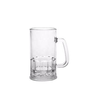20 oz Clear <b>Plastic</b> Beer <b>Mug</b> with Handle Modern Design Indoor/Outdoor Use - Product Image 1